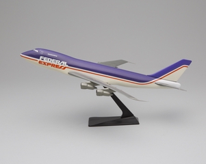 Image: model airplane: Federal Express, Boeing 747-200