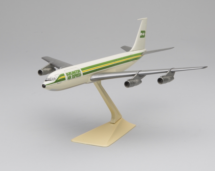 Image: model airplane: Burlington Air Express, Boeing 707