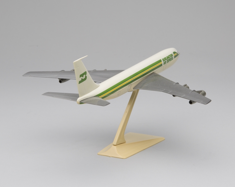 Image: model airplane: Burlington Air Express, Boeing 707
