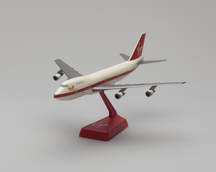 Image: model airplane: Virgin Atlantic, Boeing 747