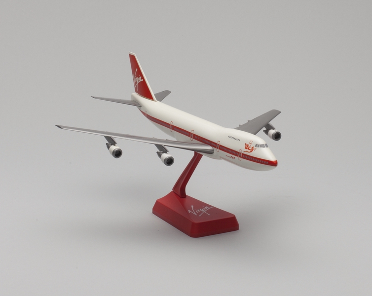 Image: model airplane: Virgin Atlantic, Boeing 747