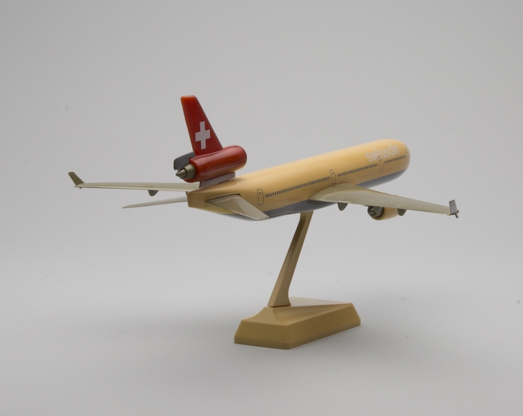 Image: model airplane: Swissair, McDonnell Douglas MD-11