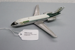 Image: miniature model airplane: Ozark Airlines, Douglas DC-9