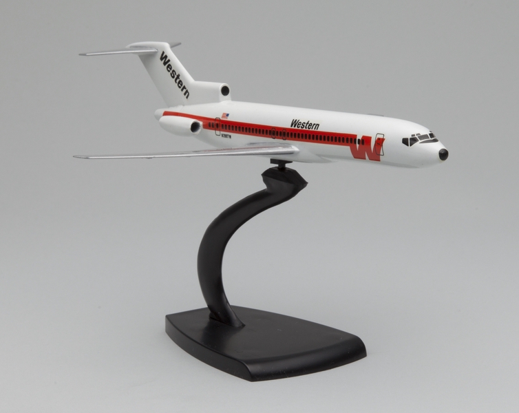 Image: model airplane: Western Airlines, Boeing 727