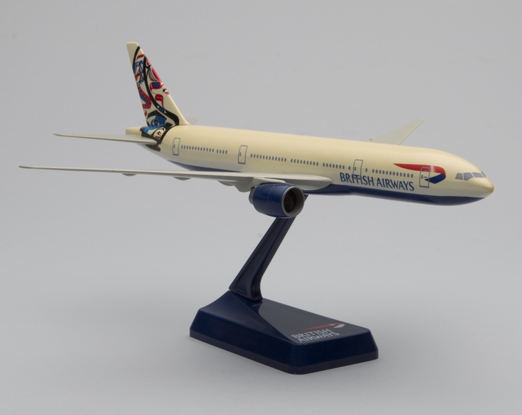 Image: model airplane: British Airways, Boeing 777