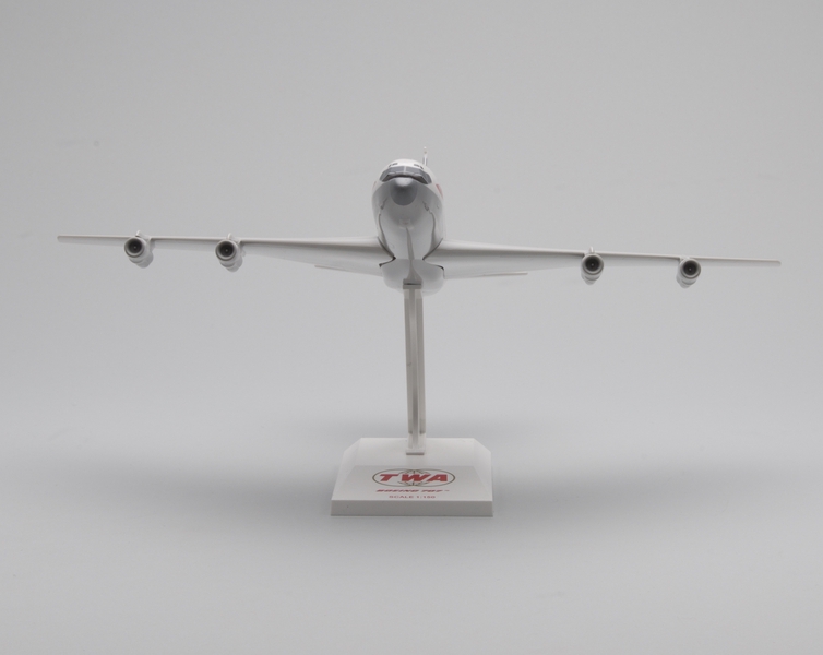 Image: model airplane: TWA (Trans World Airlines), Boeing 707