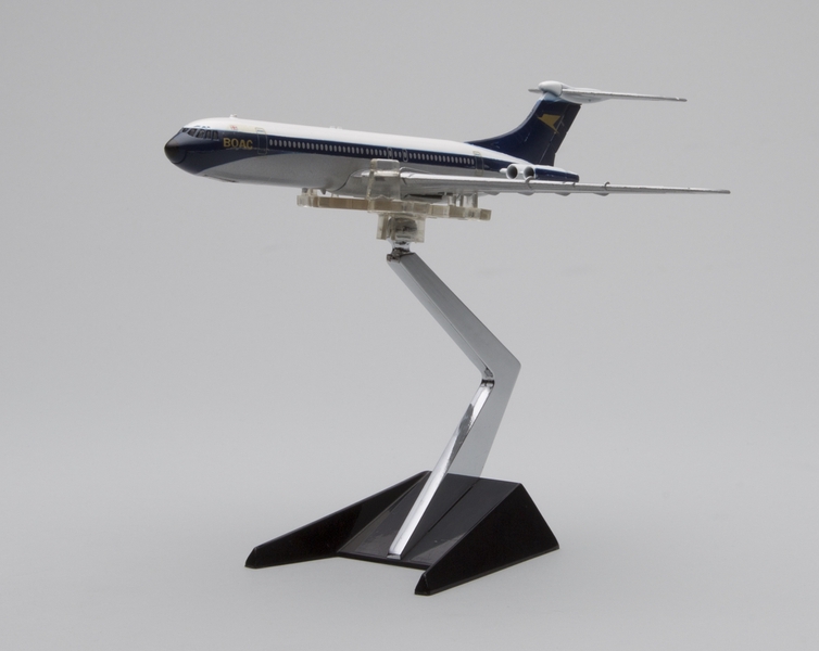 Image: miniature model airplane: BOAC (British Overseas Airways Corporation), Vickers VC10