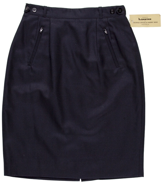 Image: flight attendant skirt: Qantas Airways