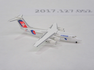 Image: miniature model airplane: Crossair, Avro RJ 100 Jumbolino