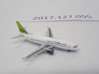 Image: miniature model airplane: Deutsche BA, Boeing 737-300