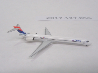 Image: miniature model airplane: Delta Air Lines, McDonnell Douglas MD-90