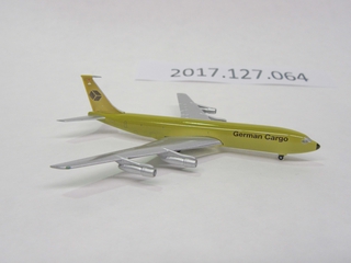 Image: miniature model airplane: German Cargo, Boeing 707-300F