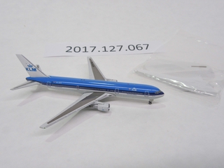 Image: miniature model airplane: KLM (Royal Dutch Airlines), Boeing 767-300