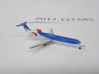 Image: miniature model airplane: BMI British Midland, Embraer ERJ-145