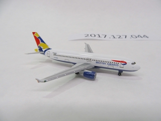 Image: miniature model airplane: British Airways, Airbus A320 Denmark