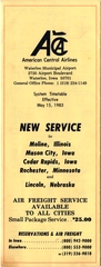 Image: timetable: American Central Airlines