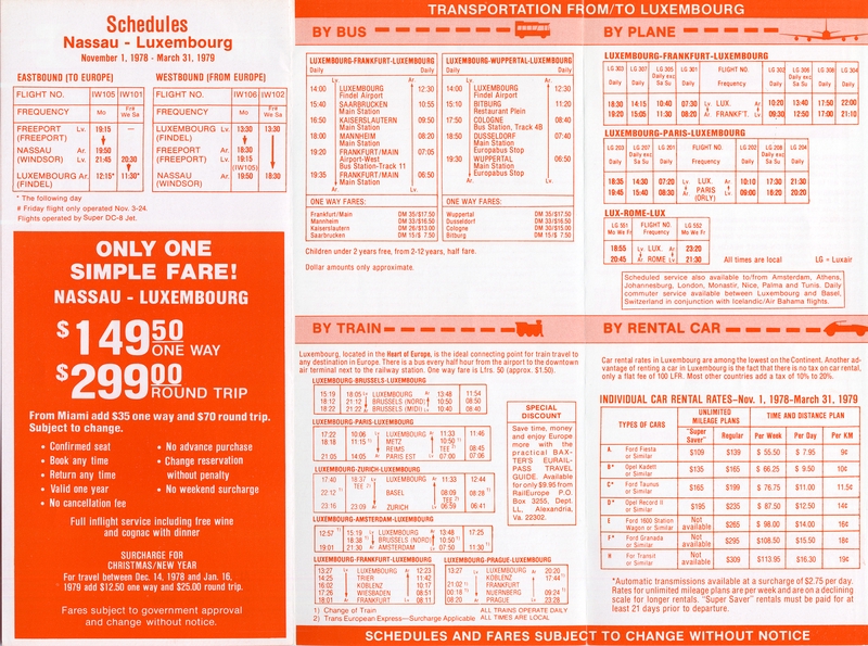 Image: timetable: International Air Bahama