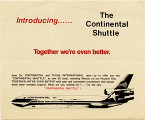 Image: timetable / promotional: Continental Shuttle