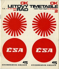 Image: timetable: Czechoslovak Airlines