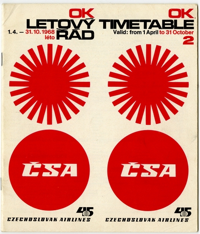 Timetable: Czechoslovak Airlines
