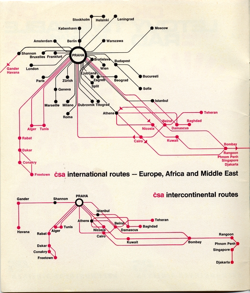 Image: timetable: Czechoslovak Airlines