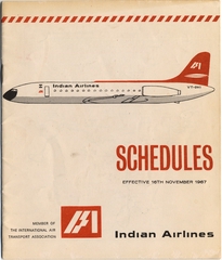 Image: timetable: Indian Airlines