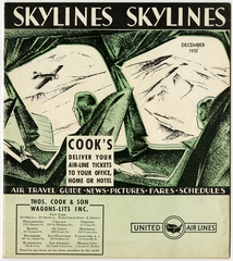 Image: timetable: Sky Lines, multiple airlines, Air Transport Advertising Sky Lines