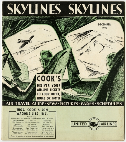 Timetable: Sky Lines, multiple airlines, Air Transport Advertising Sky Lines