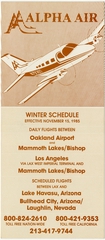 Image: timetable: Alpha Air, winter schedule