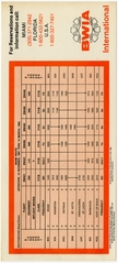 Image: timetable: BWIA International, Miami