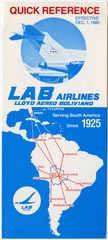 Image: timetable: Lloyd Aereo Boliviano (LAB Airlines)