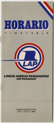 Image: timetable: Lineas Aereas Paraguayas (Air Paraguay)