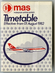 Image: timetable: Malaysian Airline System (MAS)