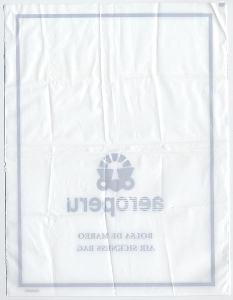 Image: airsickness bag: Aeroperu
