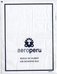 Image: airsickness bag: Aeroperu