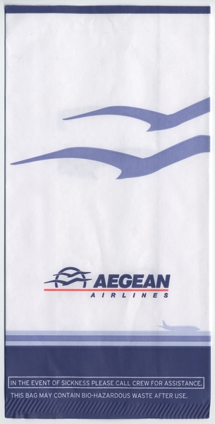 Image: airsickness bag: Aegean Airlines