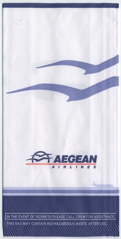 Airsickness bag: Aegean Airlines
