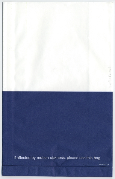 Image: airsickness bag: Air New Zealand