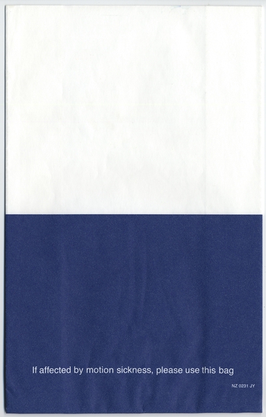 Image: airsickness bag: Air New Zealand