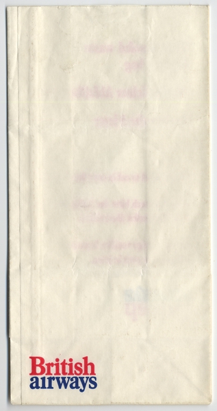 Image: airsickness bag: British Airways