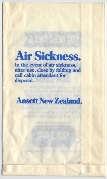 Image: airsickness bag: Ansett New Zealand