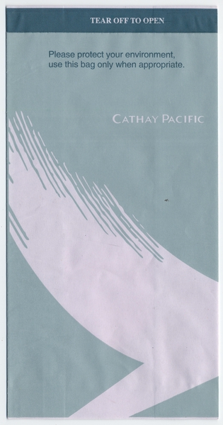 Image: airsickness bag: Cathay Pacific Airways