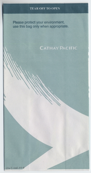 Image: airsickness bag: Cathay Pacific Airways