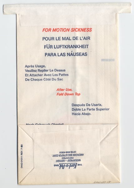 Image: airsickness bag: Delta Air Lines