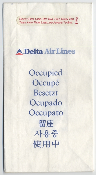 Image: airsickness bag: Delta Air Lines