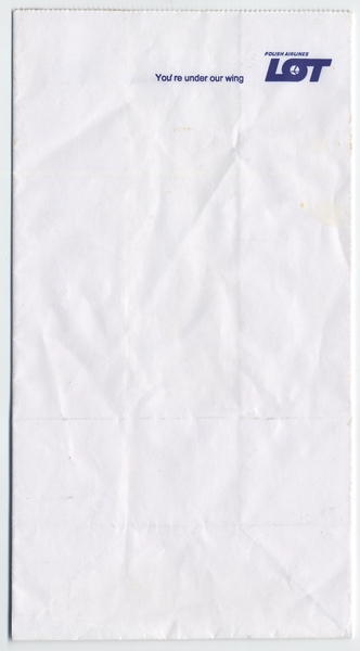 Image: airsickness bag: LOT Polish Airlines