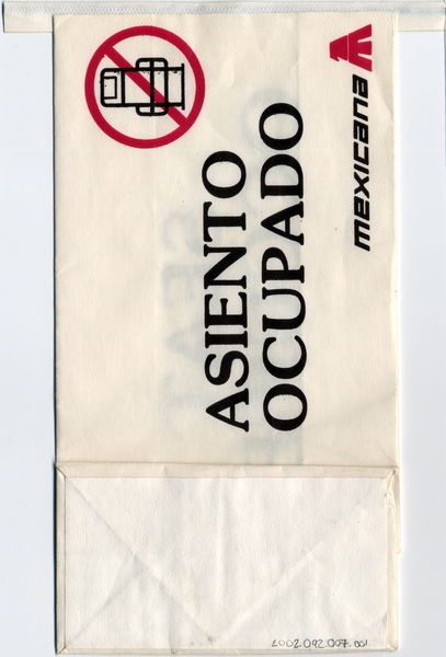 Image: airsickness bag: Mexicana Airlines