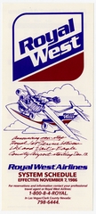 Image: timetable: Royal West Airlines