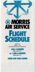 Image: timetable: Morris Air Service