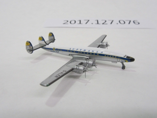Image: miniature model airplane: Lufthansa German Airlines, Lockheed L-1649A Super Star